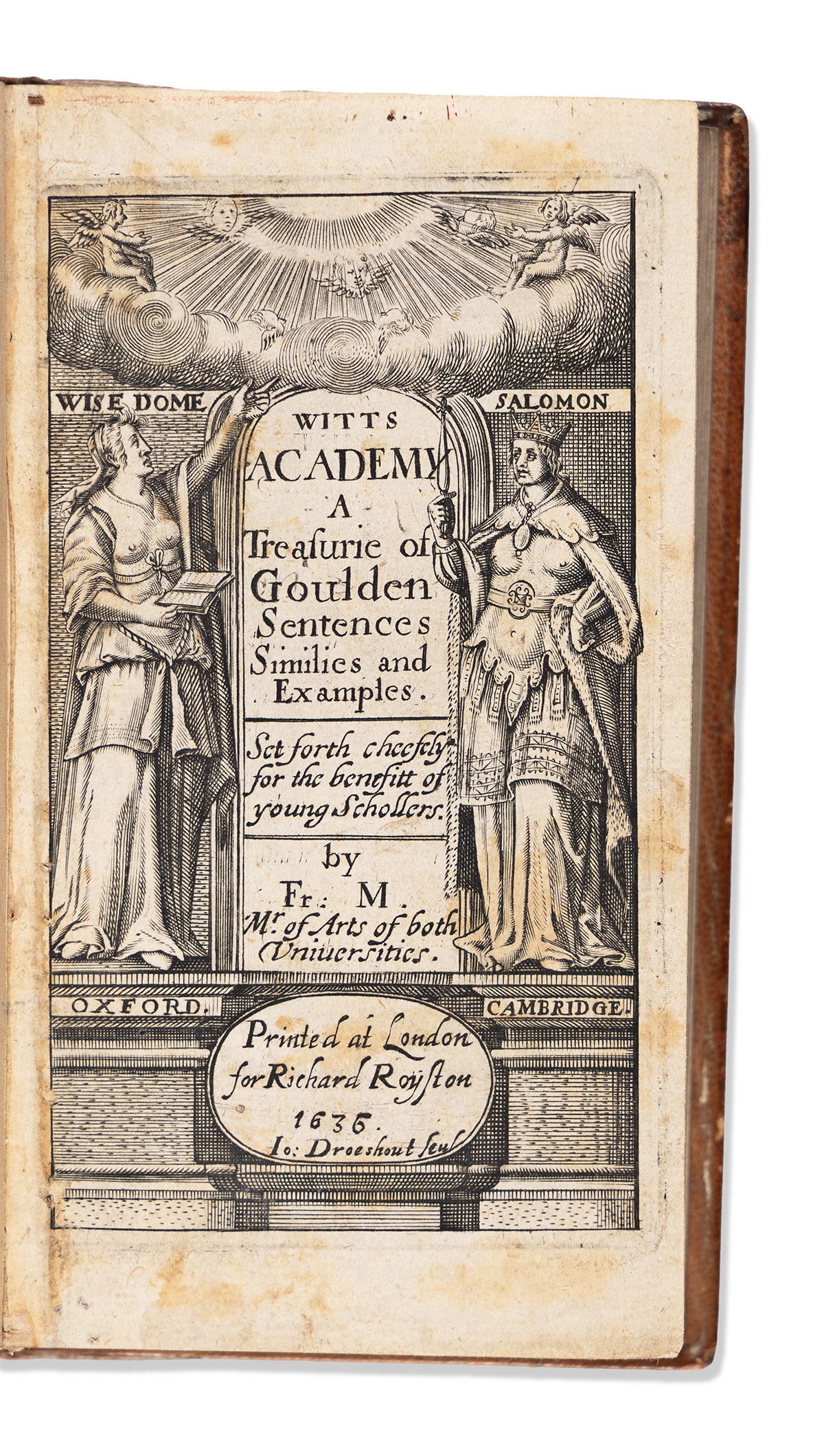 Meres, Francis (1565-1647) Witts Academy. A Treasurie of Goulden Sentences, Similies and Examples.